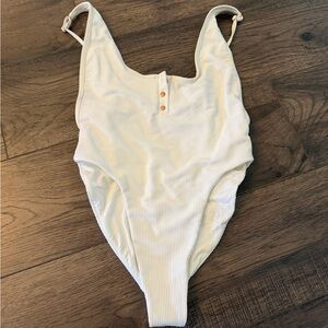 Frankie's Bikinis White One Piece Swimsuit